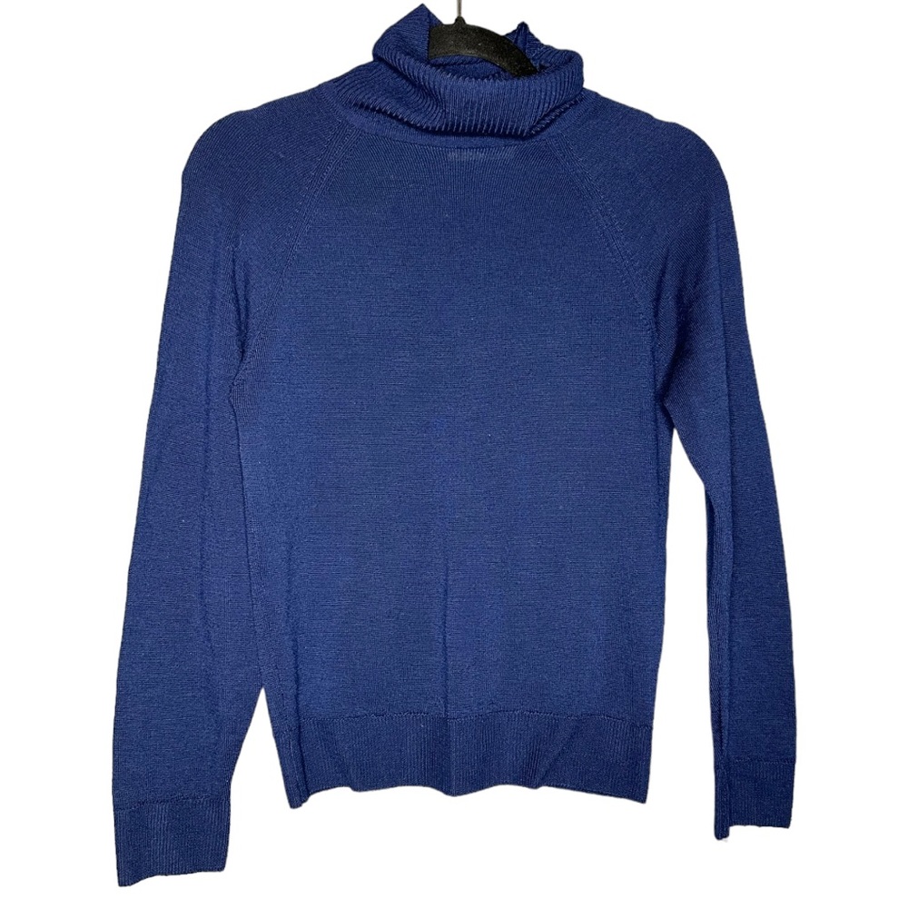 VTG Pendleton Blue 100% Virgin Wool Turtleneck Sweater Size‎ Small